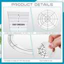 5 Pcs Acrylic Quilting Template Ruler 10 Inch Dresden Plate Template for Quilting Blanket Making Clothing Craft DIY(Transparent)