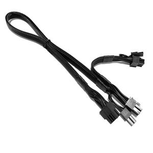 PCIe Cable for Corsair, 24-Inch Male 8-Pin to 6+2-Pin Dual Connectors GPU Power Supply Splitter Adapter for Corsair Modular Power Supply
