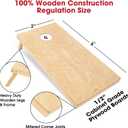 GoSports 4 ft x 2 ft Regulation Size Wooden Cornhole Boards Set with Natural Wood Stain Finish - Includes Carrying Case