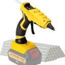 Cordless Hot Glue Gun for DeWalt, Handheld Glue Gun for DeWalt 18/20V Max Li-ion Battery, 30s Quick Preheat, for Arts & Crafts & DIY with 30 Glue Sticks (Tool Only) (Yellow)
