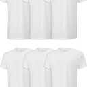 Fruit of The Loom Men's Crew Tee Undershirts, Moisture Wicking & Tag Free, White, Pack of 6, Medium
