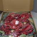 Christmas Wreath with Lights, 24 Inch Lighted Christmas Wreath for Front Door, Winter Wreath with LED Lights, red Berries, Pinecones, Gold Ball, Red Bow, Merry Christmas Sign for Indoor or Outdoor