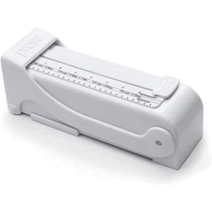 Butter Cutter Slicer and Dispenser, Measuring Dispenser and Keeper, One-Click Operation for Bread Cakes Cookies Breakfast, Food-Grade Plastic with Stainless Steel Blade, White