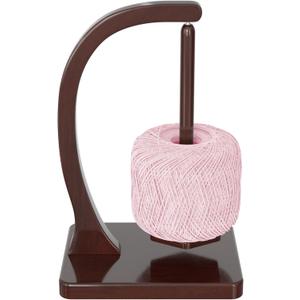 ClarArti - Magnetic Yarn Ball Holder, Wooden Yarn Holder for Knitting & Crocheting, Rotating Yarn Spinner for DIY Crafts, Pendulum Dispenser with Large Storage, Crochet Gift for Knitting Lovers