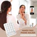 2 x Suction Phone Mount for Case, 2 in 1 Silicone Octo Cup Buddy Sticky Grip Holder for iPhone, Hands-Free Selfie/Video for TikTok Influencers, Women Gift Black