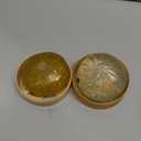 2PCS Dumpling Squeeze Box, Anxiety Relief Fidget, Soft Squeeze Decompression Dough (Golden+Transparent)