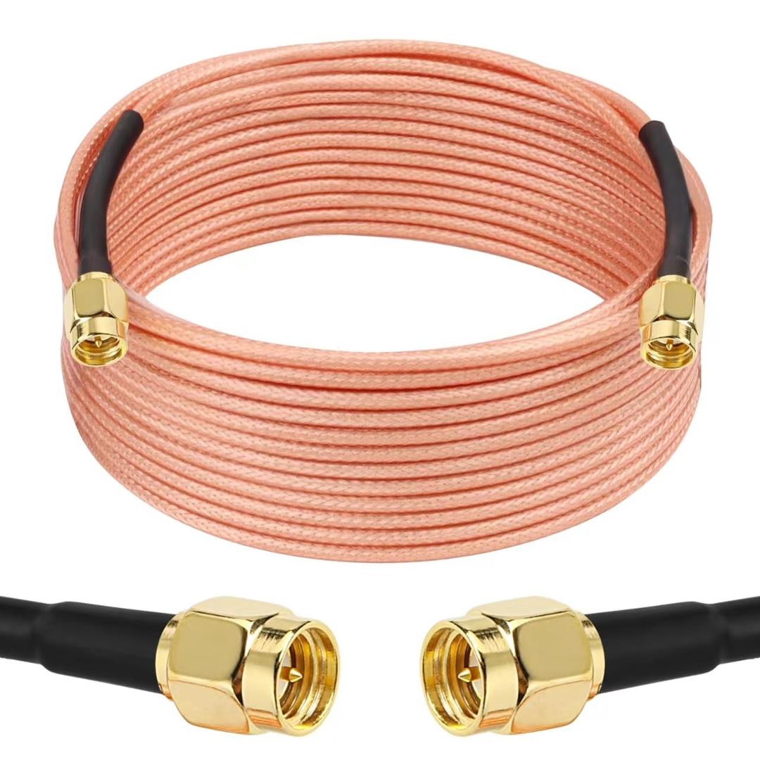 XRDS -RF RG316 SMA Male to SMA Male Coaxial Cable 35FT, Flexible SMA Extension Antenna Cable for WiFi Antenna, Router, SDR, FPV, GPS, Test Equipment