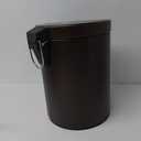 iDesign 44211EU Metal Step Trash Can with Lid, 5 Liter Waste Basket Bin with Insert for Bathroom, Kitchen, Office, 8" x 8" x 11", Bronze
