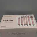 StyleVibe 6-in-1 Air Styler, Hair Dryer & Blow Dryer Brush with Travel Case - Auto Wrap Curls (L/R), Fast Drying, Thermal Round Brush for Smooth Blowouts & Frizz-Free Volume, No Heat Damage (Pink)
