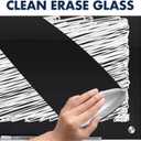 Quartet Magnetic Dry Erase Board, 36" x 24" Glass Whiteboard for Wall, Infinity, Black (G3624B)