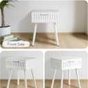 SUMGAR Farmhouse Nightstand Small White Modern Night Stand with Drawers Bedroom Bedside Table Nightstands Organiser Storage Simple Aesthetic Night Stands Side Table End Table for Small Space