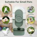 Lemtrflo 28oz Hanging Automatic Water DispenserRabbit Water Bottle,Bunny Guinea Pig Ferret Water Bowl for Cage,Suitable for Small Animal Puppies(Cage Grid Spacing Over 1.2'') (Green)