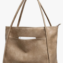 Large Tote Bag for Women Work with Zipper 16L Vegan Leather Ladies Travel Purses and Handbags