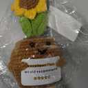Gossby Gift for Mom from Daughter, Son, Kids - Mother's Day Basket Stuffers - Excellent MOM Would Recommend Sunflower Crochet - Christmas, Birthday Gift Idea for Mama - Knitted Crochet Doll 2 Pack