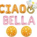 Citrus Spritz Bridal Shower Decorations Citrus Orange Balloon Ciao Bella Banner Summer Spritz Bachelorette Wedding Party Decor