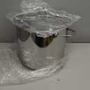 Stainless Steel Stockpot with Tempered Glass Lid 24 Quart, Durable 18/0 Stainless Steel, Impact-Bonded Base for Even Heating, Riveted Handles, Oven & All Stove Compatible, Safe Up To 500F (260C)