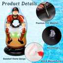 Inflatable Baseball Pitching Target Game for Adults Fun Training Toss Game with Mini Baseballs Sports Pool Floats Water Games for Beach Indoor Outdoor Activities Yard Family Birthday Party Favor