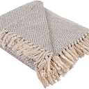 DII Diamond Throw Collection Cotton Woven, 50x60, Gray