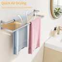 Double Towel Bar 24 Inch, Towel Rack for Bathroom, Stainless Steel Double Bath Towel Rack Wall Mounted, Bathroom Towel Holder Towel Rod for Wall, Brushed Nickel