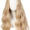 Linfairy 70S Long Blonde Wavy Hippie Wigs Halloween Cosplay Costume Wig for Women Party