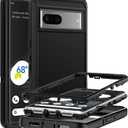 Anloes Case for Google Pixel 8 5G, Pixel 8 Phone Case Heavy Duty Shockproof Dustproof Rugged Defender Protective, 3 in 1 Bumper Cover for Google 8 (Black)