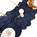 10 Pack Navy Blue Cheesecloth Table Runner 17x108 Inch Boho Gauze Cheese Cloth Table Runners for Wedding Party Baby Shower Birthday Home Decor