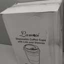 Lamosi 100 Pack 16 oz Disposable Coffee Cups with Lids and Sleeves, Leak-Proof To Go Paper Coffee Cups with Lids, Hot/Cold Beverage White Drinking Cup for Home, Office, Parties, Travel