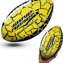 Wave Runner Grip It Waterproof Junior Size Football, 9.25 Size, Durable & Double Laced, Perfect for Beach Accessories, Kids Games, Pool Toys, Outdoor Games, All-Weather Indoor & Outdoor Play