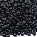 1000Pcs Pony Beads Bracelet 9mm Black Plastic Barrel Pony Beads for Necklace,Hair Beads for Braids,Key Chain,Jewelry Making (Black)