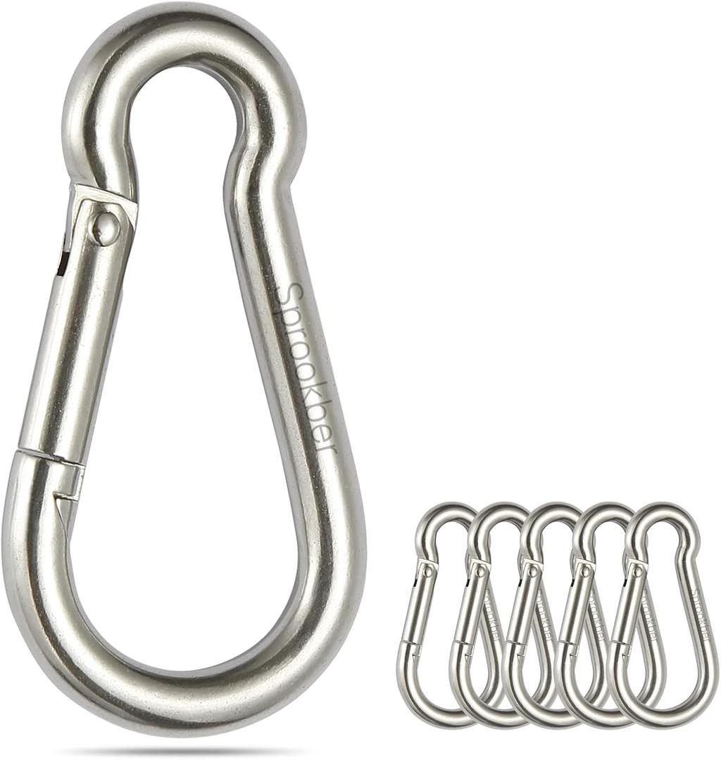 Stainless Steel Carabiners Heavy Duty Pack of 3