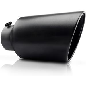5" Inlet 8" Outlet Exhaust Tip 15” Length Stainless Steel Black