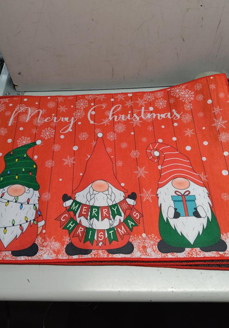 Breling 3 Pcs Merry Christmas Kitchen Rugs Mat Sets 20 x 32/47/59 Inches Non Slip Xmas Front Entrance Doormats Large Washable Welcome Carpet for Holiday Indoor Outside Porch Home Floor Decor(Gnome)