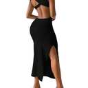 GORGLITTER Women's Backless Maxi Dress Evening Gowns Formal Elegant Classy Cocktail Club Open Back Going Out Sun Dress (Black, Large)