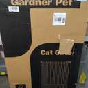 Gardner Pet 51"-87" Extra Tall Cat Gate for Doorway, Wide Adjustable 27.56"-37" Baby Gate Included 4 Extension Kits, Pressure Mounted Safety Full Door Gate for Stairs, Studio, Kitchen (White)