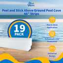 Blue Wave 48-inch Peel and Stick Above Ground Pool Cove Foam, 19 Pack Liner Protection & Floor Support Made of High-Density Waterproof Foam Easy to Install Above Ground Pool Accessories