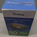 50 Pack (100-Piece) 24 oz Meal Prep Containers Reusable with Lids, Sturdy Leakproof & Food Safe, Microwave, Freezer, Dishwasher Safe Prep Containers, To Go Take Out Plastic Food Storage