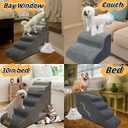 dog stairs for small dogs to 30 inches high beds, 6 step dog ramp stair for 18-36 inches couch-bed,pet stairs for small old meduim large dogs cats,Non-Slip balanced 6 tiers ladder, 75 pounds Studry 33D
