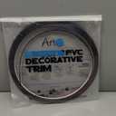 Art3d 20ft Outside Vinyl Corner Trim Peel and Stick for Tile and Wall Edges, Furniture Decoration Black