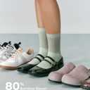 FITRELL Women's Soft Bamboo Rayon Dress Socks, Thin Breathable Calf Crew Scrunch Socks for Casual Trouser 5 Pairs (M)