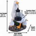 Solar Duck Family Garden Statue with Lights, Resin Mother Duck & Ducklings Figurine Outdoor Decor for Lawn Yard Patio Pathway