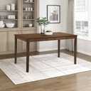 Lexicon 55.5" Dining Table for 4, Modern Rectangular Dining Room Table, Wood Dining Table, Modern Wood Table with Solid Wood Leg for Kitchen/Dining/Living Room, Easy Assembly, Chestnut