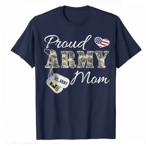 Proud Army Mom Army Graduation Gift Military Mom T-Shirt T-Shirt, M
