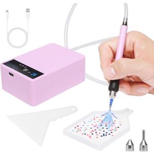 Nephelolux Electric Diamond Art Painting Pen Kit for Adults - Vacuum Diamond Art Painting Accessories and Tools with 3PCS Pen Tips, Storage Tray and Correction Plate for Art DIY Craft