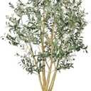 Faux Olive Tree 7ft - Realistic Tall Silk Olive Trees Artificial Indoor Decor - Large Potted Fake Olive Tree with Branches and Fruits - Artificial Olive Trees for Home Office Decor Indoor