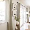 100% Blackout Shield Linen Blackout Curtains for Bedroom 96 Inches Long, Back Tab/Rod Pocket Living Room Drapes, Thermal Insulated Blackout Curtains 2 Panels Set, 50" W x 96" L, Oatmeal