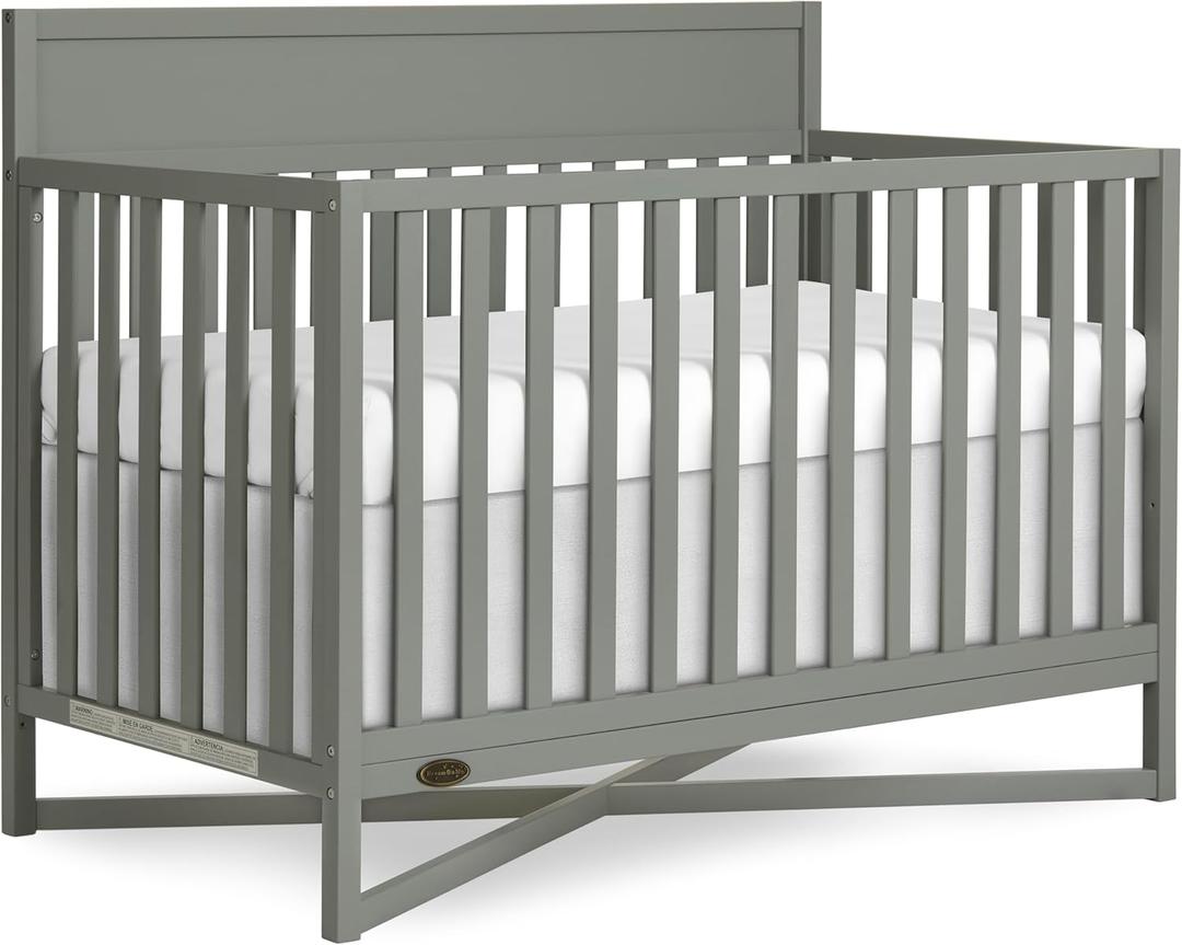 Dream On Me Owen 5-in-1 Convertible Full-Size Baby Crib in Sea Grass, GreenGuard Gold & JPMA, Converts to Toddler, Day, & Full-Size Bed Non-Toxic Paint, Safe Sleep Environment, 53.7"L x 29.6"W x 42.1"H