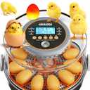 12 Egg Incubator with Automatic Egg Turning and Humidity Control  Temperature Adjustment  incubators for Hatching Eggs  Built-in Egg Candler  Incubadora de Huevos de Gallina  Easy to Use