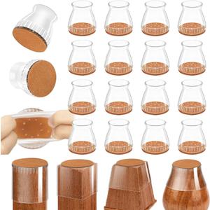 Chair Leg Floor Protectors, 24 Pack Silicone Furniture Pads for Hardwood Floors, Anti-Scratch Furniture Sliders Felt Pads, Noise-Reducing Chair Feet Covers, Table Legs Fit Sizes to(1.3" to 1.97")
