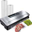 Precision Vacuum Sealer Machine, Powerful Pro Vacuum Food Sealer, 8-in-1 Easy Presets, 4 Food Modes, Dry&Moist&Soft&Delicate with Starter Kit, Compact Design(Silver)