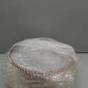 Zopeal 18 PCS Clear Charger Plates with Beaded Rim 13 Inch Plastic Round Charger Plates Bulk for Dinner Home Kitchen Wedding Party Tabletop(Rose Gold)